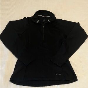 Patagonia Black Women's Base Layer Long sleeve 1/4 zip top - warm